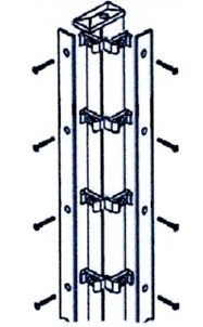 Eckpfosten Typ A 10/5 für Zaunhöhe 1030mm anthrazit (RAL 7016)